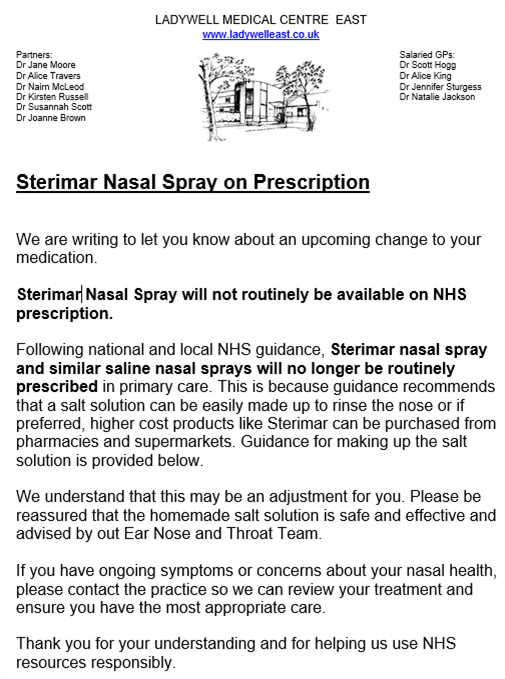Sterimar guidance